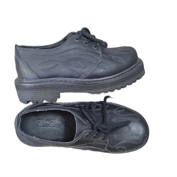 Sha Sha Shoes - Y2K Vintage Sha Sha Flame Chunky Shoes Womens Size 5